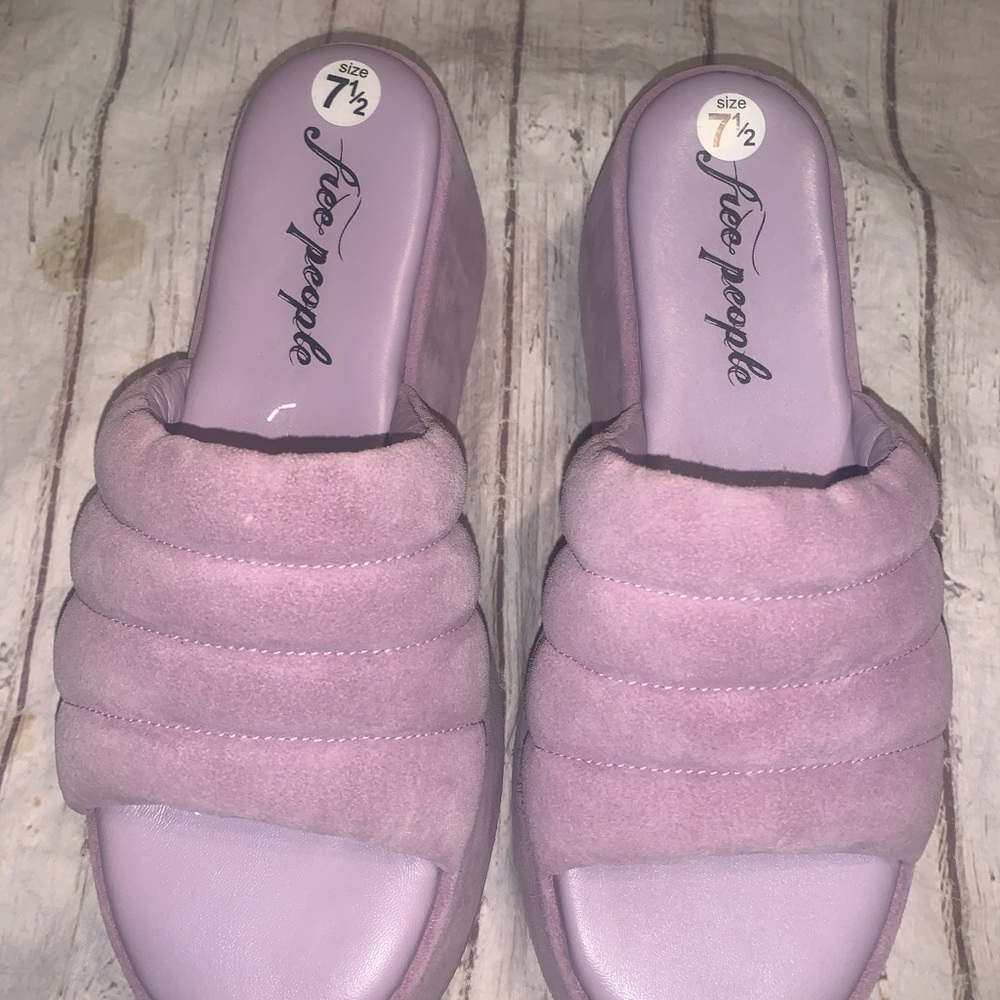 Free People Almost Paradise purple platform sandals  7.5 - Picture 10 of 10
